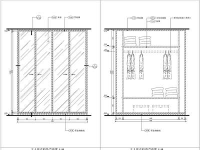 现代柜子 装饰衣柜 柜子立面图 柜子节点图 柜子大样图 施工图