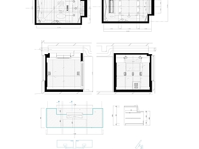 现代其他工装空间 录音室平立面图纸 施工图