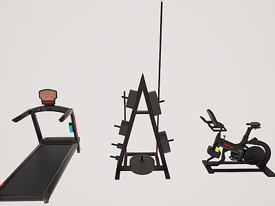 现代健身房 室内锻炼健身器材