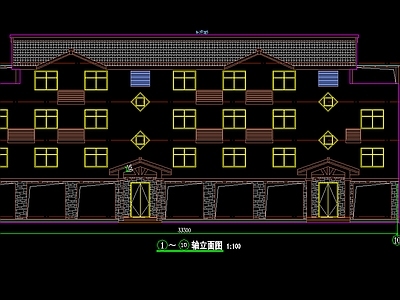 中式其他公共建筑 中式古建宿舍 中式仿古宿舍 中式木屋 木屋 施工图