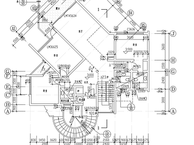 现代别墅建筑 现代别墅3 别墅 施工图