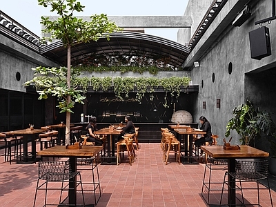 现代其它外景 餐厅室外外摆 餐厅外摆 露天外摆