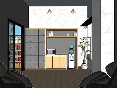 现代北欧烟酒店 商店 小卖铺 超市 茶水区 烟酒店