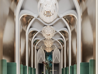 现代轻奢酒店大堂 原创