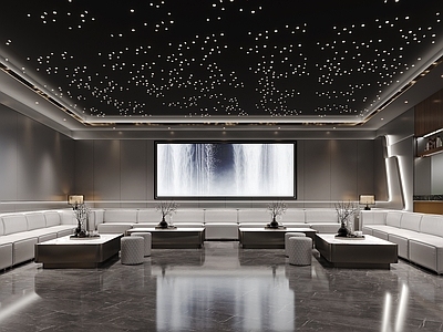 现代KTV KTV 台球休闲区 Ktv包间 吧台