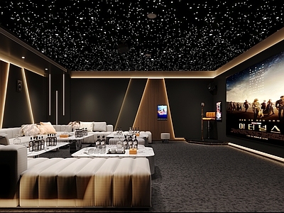 现代KTV KTV包间 娱乐会所 KTV K歌