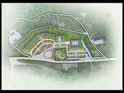 新中式民宿建筑 太空舱 餐饮建筑 烧烤房车营地 施工图