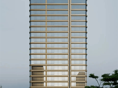 现代高层住宅 杭州中建玉湖之星 高层住宅楼 简约立面 公建立面 玻璃幕墙
