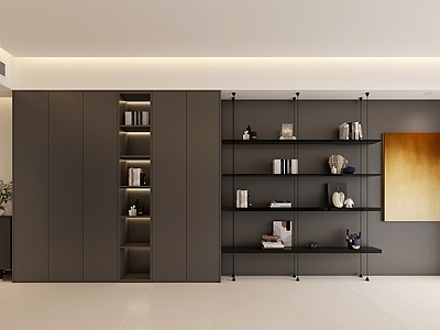 现代书柜 书房书柜 办公室书柜 客厅书柜 书柜组合 满墙书柜