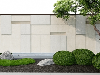 现代庭院小品 现代庭院景墙小品 现代景墙 现代庭院花园