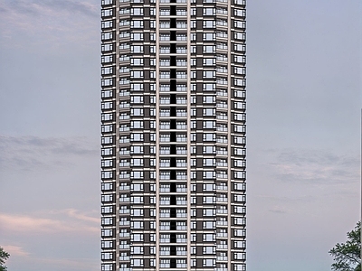 现代新中式高层住宅 高层住宅建筑