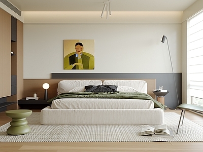 现代意式家居卧室 次卧 主卧 无主灯卧室
