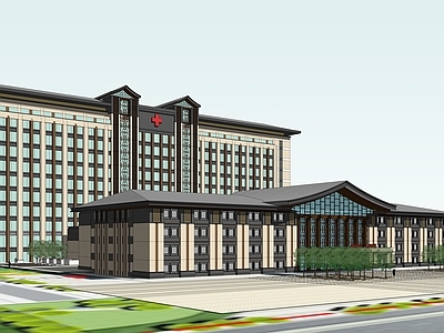 现代医院建筑 中医院 人民医院 大型 中大型
