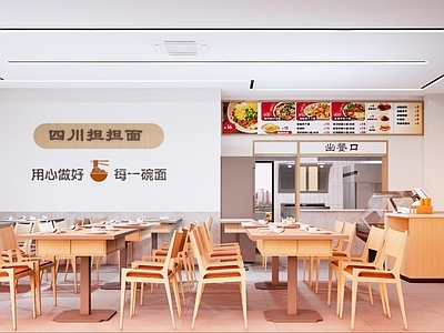 现代原木快餐店 小吃快餐店明档 川菜馆 快餐店