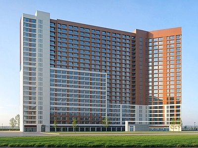 现代学校建筑 教学楼学校 综合楼