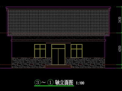 中式其他公共建筑 中式古建食堂 中式仿古食堂 中式木屋 木屋 施工图