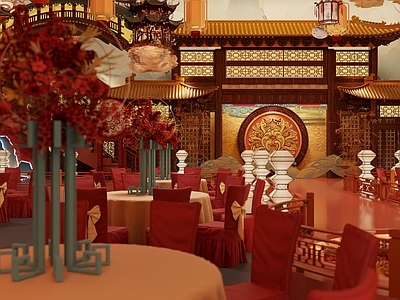 新中式中式中餐厅 宴会厅 中式宴会厅 新中式餐厅 新中式婚礼 婚宴厅