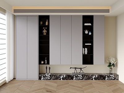 现代简约书柜 满墙书柜 书房书柜 开放书柜 摆件 客厅书柜