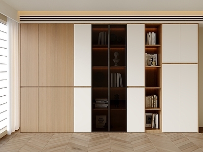 现代简约书柜 书房书柜 开放书柜 满墙书柜 客厅书柜 办公室书柜