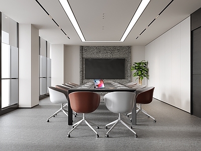 现代会议室 会议桌椅 办公椅