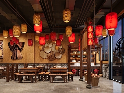 新中式侘寂中餐厅 农家乐 侘寂餐厅