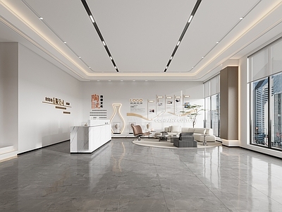 现代轻奢大厅 会所大厅 医美大厅 茶楼大厅