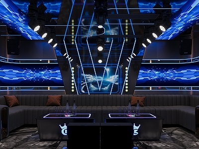 现代轻奢KTV KTV包厢 休息区 茶水区