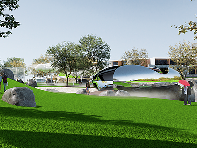 现代其他景观小建筑 现代钢结构景观桥 现代造型桥 光面不锈钢景观桥 现代网红拱桥