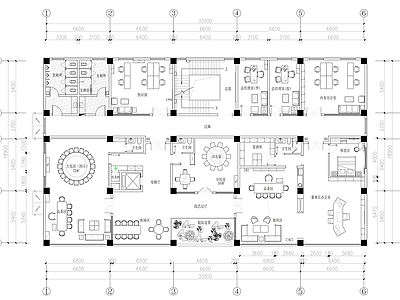 现代会所 接待办公 董事长室 私人会所 会所平面图 施工图