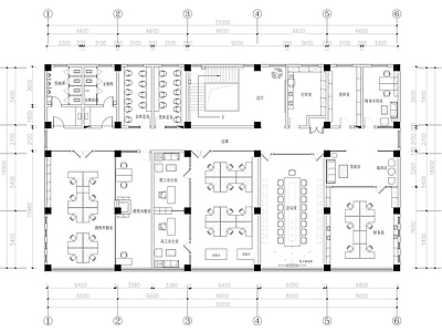 现代整体办公空间 会议室 接待办公 办公室 施工图
