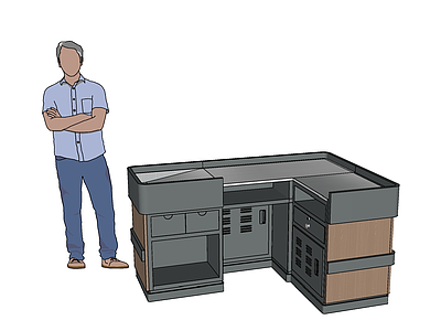 现代其他公共空间 超市收银台