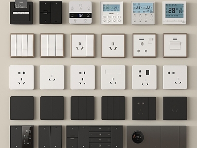 开关 功能面板 现代开关插座 智能面板