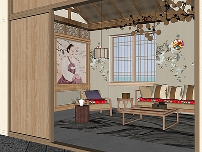 现代其他公共空间 办公室 棋牌室 接待室 休息室 乡村餐厅