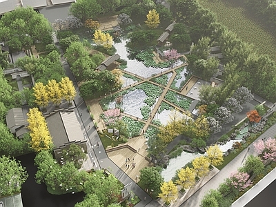 新中式中式滨水景观 乡村滨水景观 文化建筑 乡村广场 乡村入口 乡村围墙设计