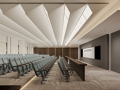 现代其他商业空间 阶梯会议室