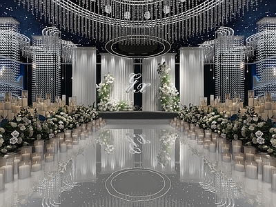 现代欧式其他舞台 韩式 婚礼舞台 美陈 舞台灯光