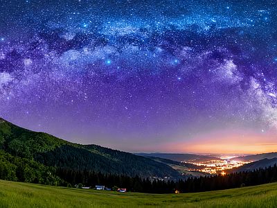 现代天空HDR 夜景星空HDR 夜景HDR 宇宙星空HDR