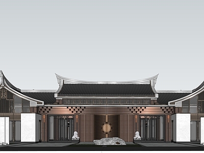 新中式四合院 闽南风格四合院 南洋风格展示区