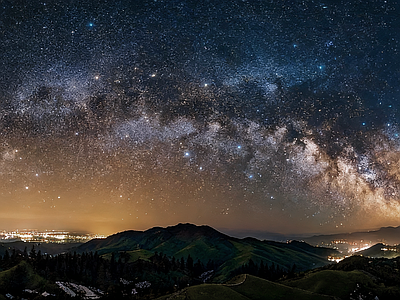 现代天空HDR 夜景星空HDR 宇宙星空HDR 夜景HDR