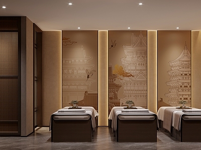 新中式美容院 理疗室