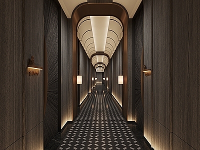 现代新中式走廊 餐厅走廊