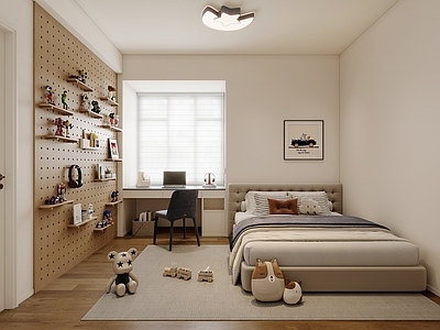 现代奶油男孩房 现代奶油风男孩房