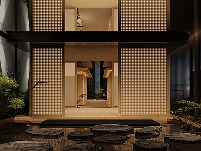 日式新中式日料店 门厅 日料