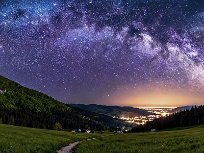 现代天空HDR 夜景星空HDR 夜景HDR 宇宙星空HDR