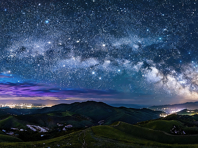 现代天空HDR 夜景星空HDR 宇宙星空HDR