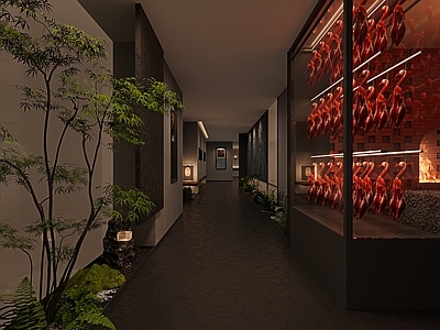 现代新中式走廊 餐厅走廊