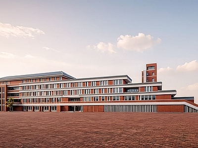 新中式现代学校建筑 新中式学校 中小学 教育综合体 国际部 连廊