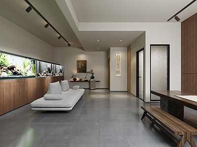 现代原木茶室 别墅茶室