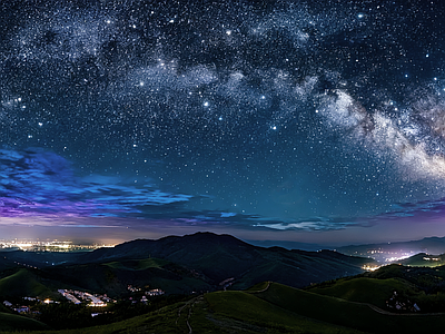 现代天空HDR 夜景星空HDR 宇宙星空HDR