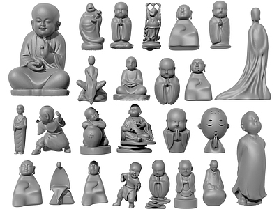 中式景观雕塑 中式小和尚 和尚雕塑摆件 佛像人物雕塑 禅意雕塑 禅意摆件